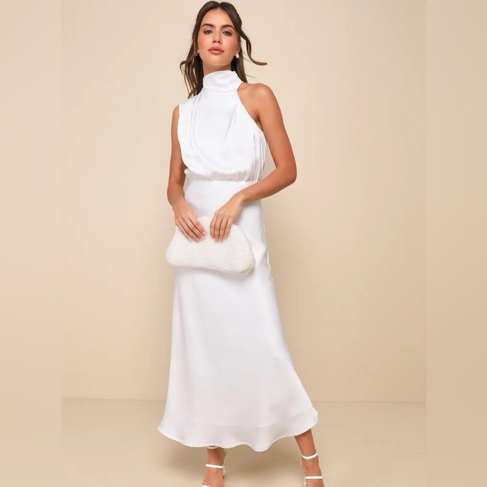 Lulus Elegant White Sleeveless Dress